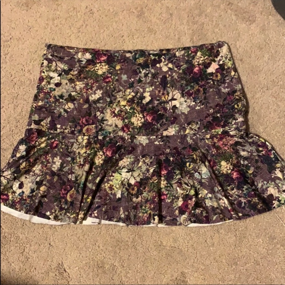 Anthro dRA Floral Tapestry Skirt Size Medium